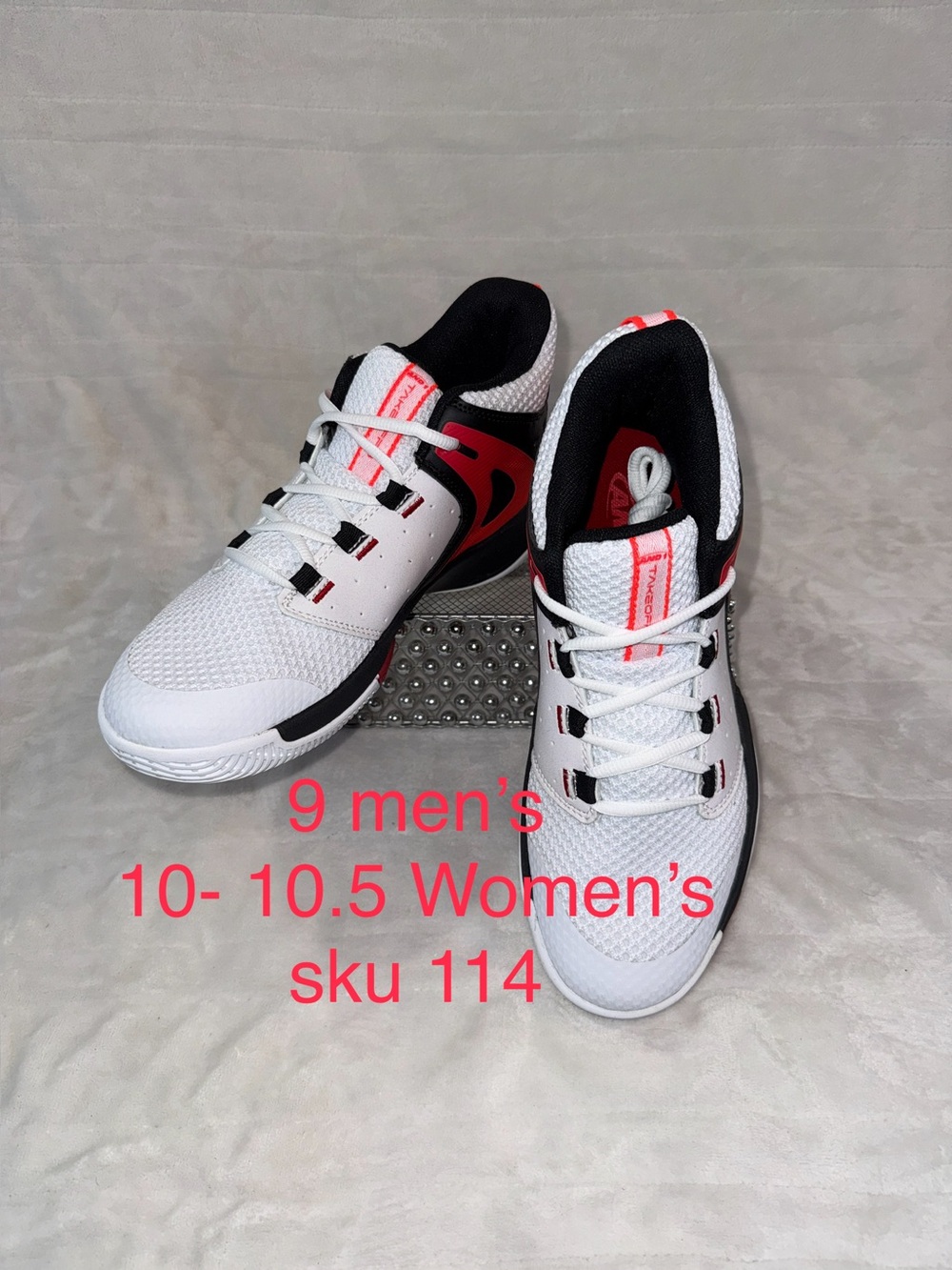 And1 Takeoff 3 men’s 9 or women’s 10 - 10.5 White and Red Basketball Sneakers